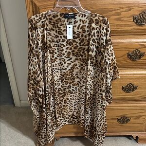 Lane Bryant Animal Print Open Front kimono